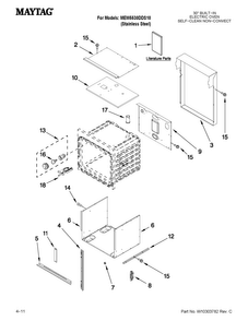 Oven Parts Diagram and Parts List for MEW5530DDS10  Maytag Wall Oven