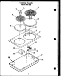 COOK TOP MODULE KED 305 - 25 Diagram and Parts List for EDR648  Caloric Cooktop