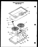 GLASS - CERAMIC MODULE Diagram and Parts List for EDR648  Caloric Cooktop