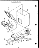 VENTILLATION SECTION Diagram and Parts List for EDR648  Caloric Cooktop