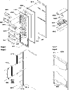 Refrigerator Door And Accessories Diagram and Parts List for SSD522TW-P1313602WW  Amana Refrigerator