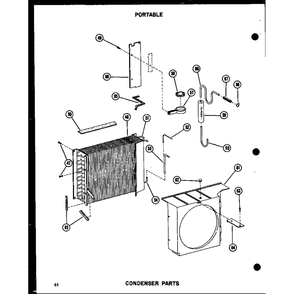 Condenser Parts Diagram and Parts List for 109-2J P54390-83R Amana Air Conditioner