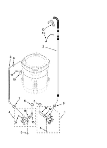 Pump Parts, Optional Parts Diagram and Parts List for MVWB700VQ0  Maytag Washer