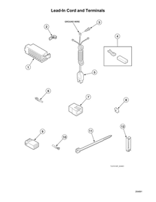 Lead-In Cord/Terminals Diagram and Parts List for AWN632SP116TW01  Speed Queen Washer