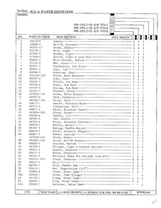 Ice And Water Dispenser Page 2 Diagram and Parts List for 24912-0A  Admiral Refrigerator