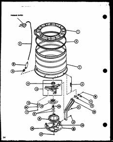 Section 7 Diagram and Parts List for LW2503W P1118410WW Amana Washer