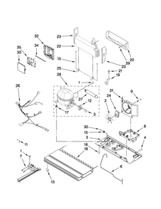 Unit Parts Diagram and Parts List for JFC2089HPF4  Jenn-Air Refrigerator