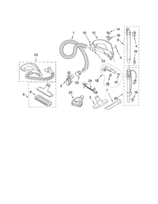 Part Location Diagram of KC94QCMVZV06 Maytag Vacuum dust brush