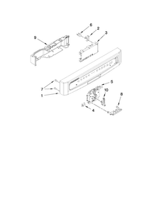 Control Panel And Latch Parts Diagram and Parts List for MDC4809AWB4  Maytag Dishwasher
