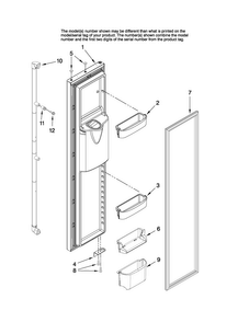 Freezer Door Parts Diagram and Parts List for AS2626GEKS14  Amana Refrigerator