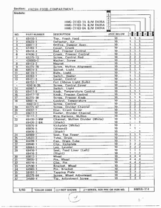 Fresh Food Compartment Page 2 Diagram and Parts List for 21163-0A  Admiral Refrigerator