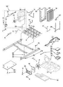 Unit Parts Diagram and Parts List for MSD2254VEQ00  Maytag Refrigerator