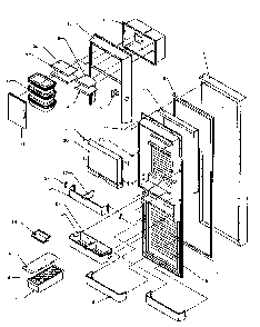Refrigerator Door Diagram and Parts List for SPD22NL-P1181306WL  Amana Refrigerator