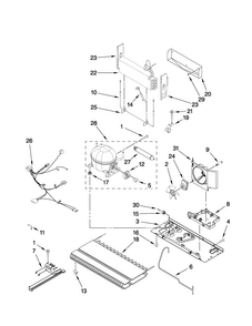 Unit Parts Diagram and Parts List for AFB2234WES2  Amana Refrigerator