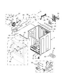 Cabinet Parts Diagram and Parts List for MGDB855DC0  Maytag Dryer