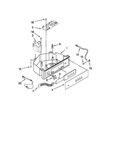 Control Panel Parts Diagram and Parts List for MIM1554XRS1  Maytag Ice Maker
