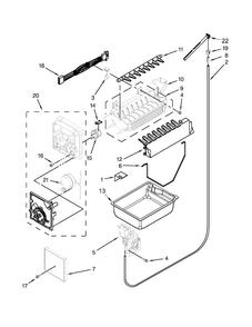 Icemaker Parts Diagram and Parts List for MFF2258DEH01  Maytag Refrigerator