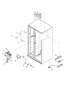 Evap Fan Assy And Lights Diagram and Parts List for XRSR465BB-PXRSR465BB0  Amana Refrigerator