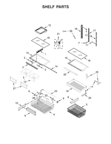 Shelf Parts Diagram and Parts List for MBF2258FEZ01  Maytag Refrigerator