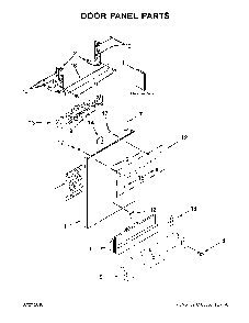 Door Panel Parts Diagram and Parts List for 66514819N611  Kenmore Dishwasher