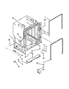 Tub And Frame Parts Diagram and Parts List for JDB8200AWP0  Jenn-Air Dishwasher