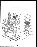 Page 1 Diagram and Parts List for ETD646  Caloric Cooktop