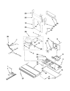 Unit Parts Diagram and Parts List for ABB1922FEQ3  Amana Refrigerator