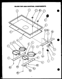 GLASS TOP AND CONTROL COMPONENTS Diagram and Parts List for STD3502D P1119907S Amana Cooktop