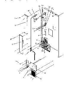Cabinet Back Diagram and Parts List for TRI22S4L-P1196302WL  Amana Refrigerator