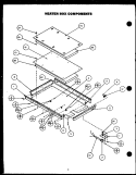 HEATER BOX COMPONENTS Diagram and Parts List for STD3502D P1119907S Amana Cooktop