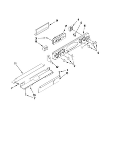 Control Panel Parts Diagram and Parts List for MES5875BCW21  Maytag Range