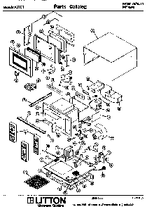 Section 1 Diagram and Parts List for 70 4001 Amana Microwave