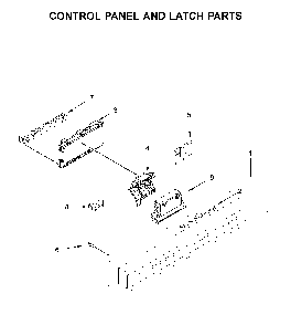 Control panel and latch parts Diagram and Parts List for MDB4949SHZ1  Maytag Dishwasher