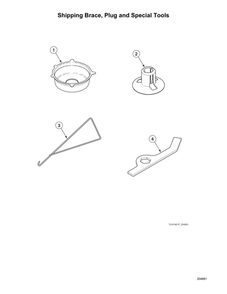 Shipping Brace/Plug/Special Tools Diagram and Parts List for AWN632SP116TW01  Speed Queen Washer
