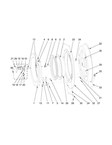 Door Parts Diagram and Parts List for MXR65PNATS  Maytag Washer