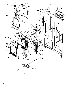 Evaporator & Handling Diagram and Parts List for SB520SW-P1185001WW  Amana Refrigerator