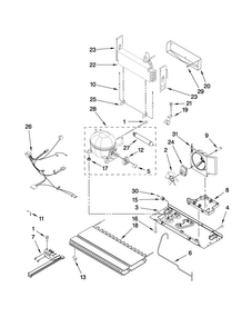 Unit Parts Diagram and Parts List for MFF2558VEM2  Maytag Refrigerator