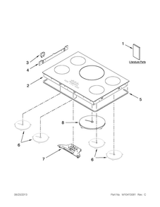Cooktop Parts Diagram and Parts List for JIC4536XB00  Jenn-Air Cooktop