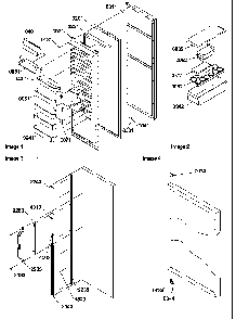 Refrigerator Door And Accessories Diagram and Parts List for SXD520SL-P1182402WL  Amana Refrigerator