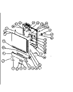 Door Assy Diagram and Parts List for DUS200W-P1139728NW  Caloric Dishwasher