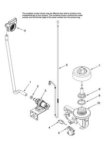 Fill And Overfill Parts Diagram and Parts List for JDB1100AWS36  Jenn-Air Dishwasher