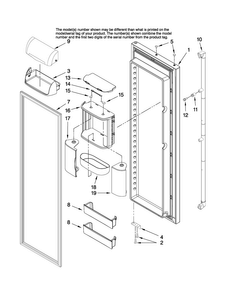 Refrigerator Door Parts Diagram and Parts List for AC2228HEKS14  Amana Refrigerator