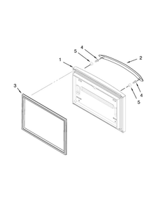 Freezer Door Parts Diagram and Parts List for MFF2258VEA10  Maytag Refrigerator