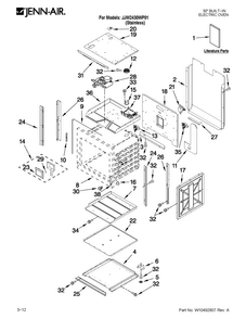 Oven Parts Diagram and Parts List for JJW2430WP01  Jenn-Air Wall Oven
