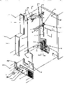 Cabinet Back Diagram and Parts List for TXI22R2-P1168014W  Amana Refrigerator
