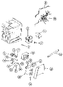 Internal Controls Diagram and Parts List for M436  Jenn-Air Microwave