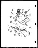 Page 12 Diagram and Parts List for CBE26AA5 P1137946N L Amana Range