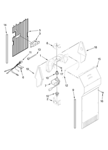 Air Flow Parts Diagram and Parts List for ASD2524VEB01  Amana Refrigerator