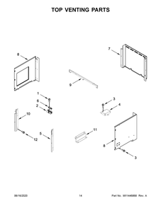 Top Venting Parts Diagram and Parts List for JMW3430IL03  Maytag Range