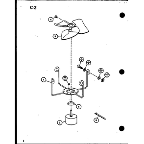 Motor Mount Diagram and Parts List for RCF24U01B P68446-6C Amana Air Conditioner